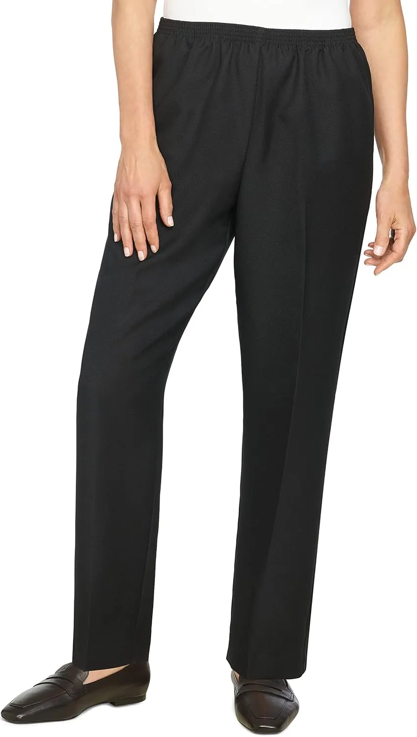Alfred Dunner All Around Elastic Waist Polyester Short Petite Pants - Pull-On Style
