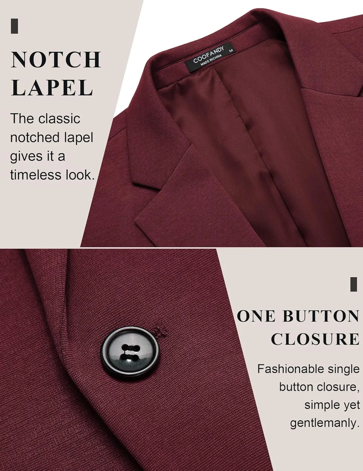 COOFANDY Men's Casual Blazer Jacket One Button Suit Jackets Lightweight Knit Sport Coat