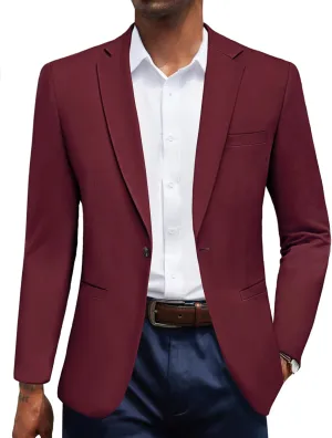 COOFANDY Men's Casual Blazer Jacket One Button Suit Jackets Lightweight Knit Sport Coat