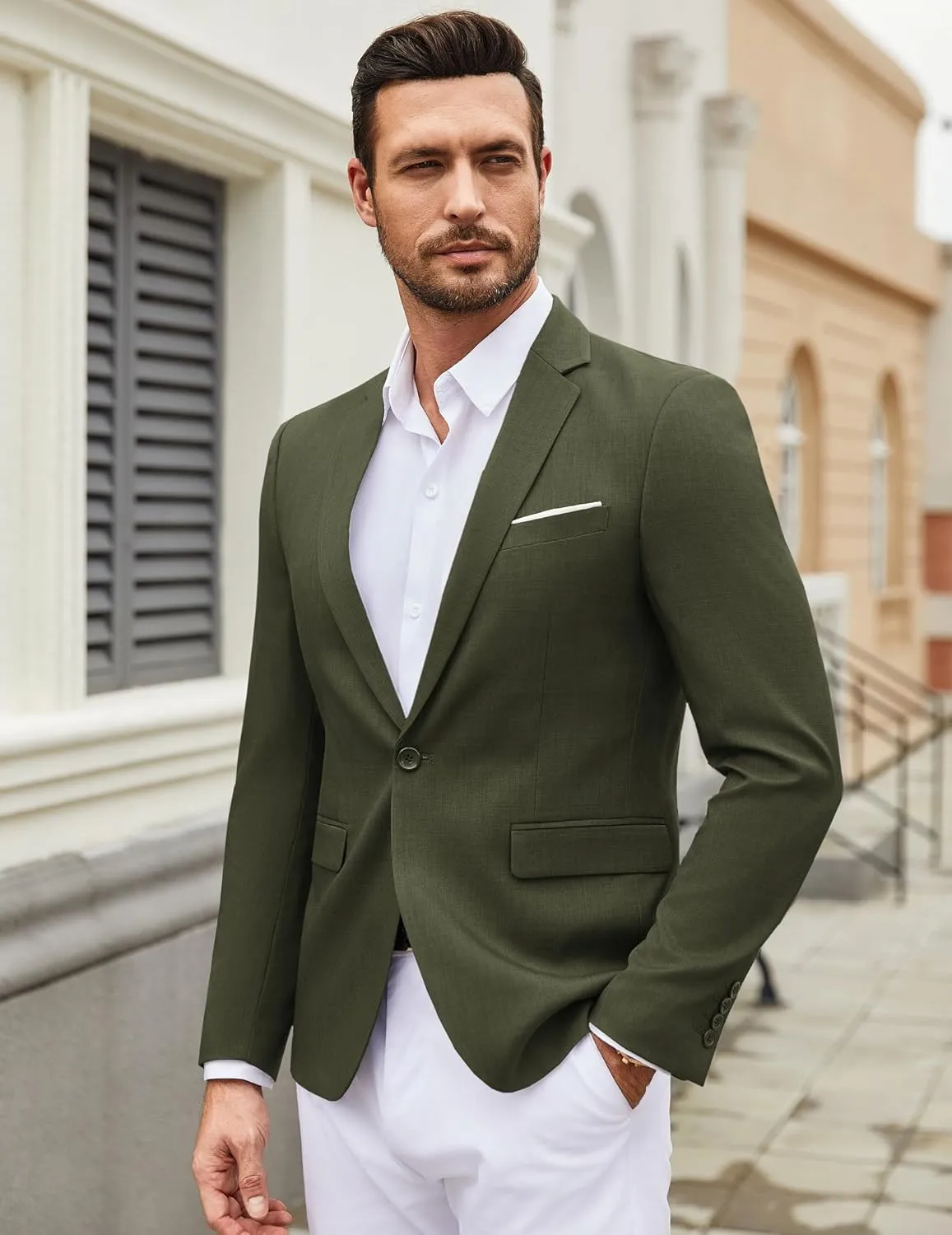 COOFANDY Mens Casual Blazer Suit Jackets One Button Sport Coats Lightweight Business Sports Jackets
