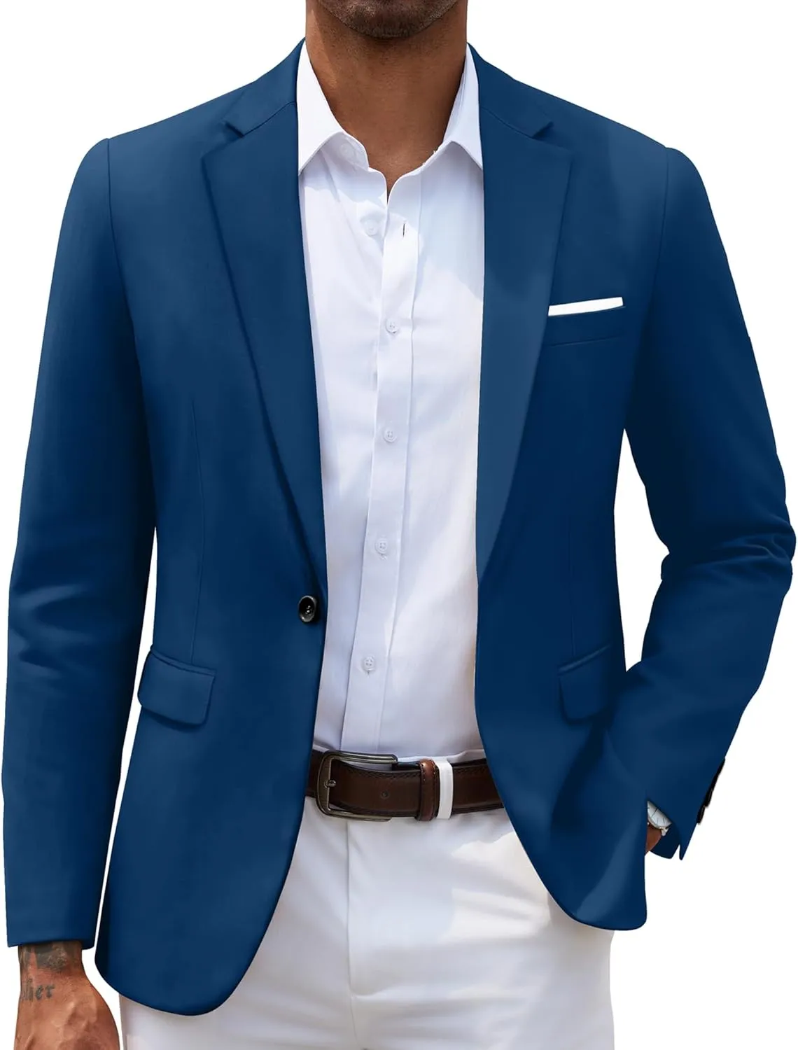 COOFANDY Men's Slim Fit Casual Blazers Lightweight Sport Coats One Button Suit Jackets