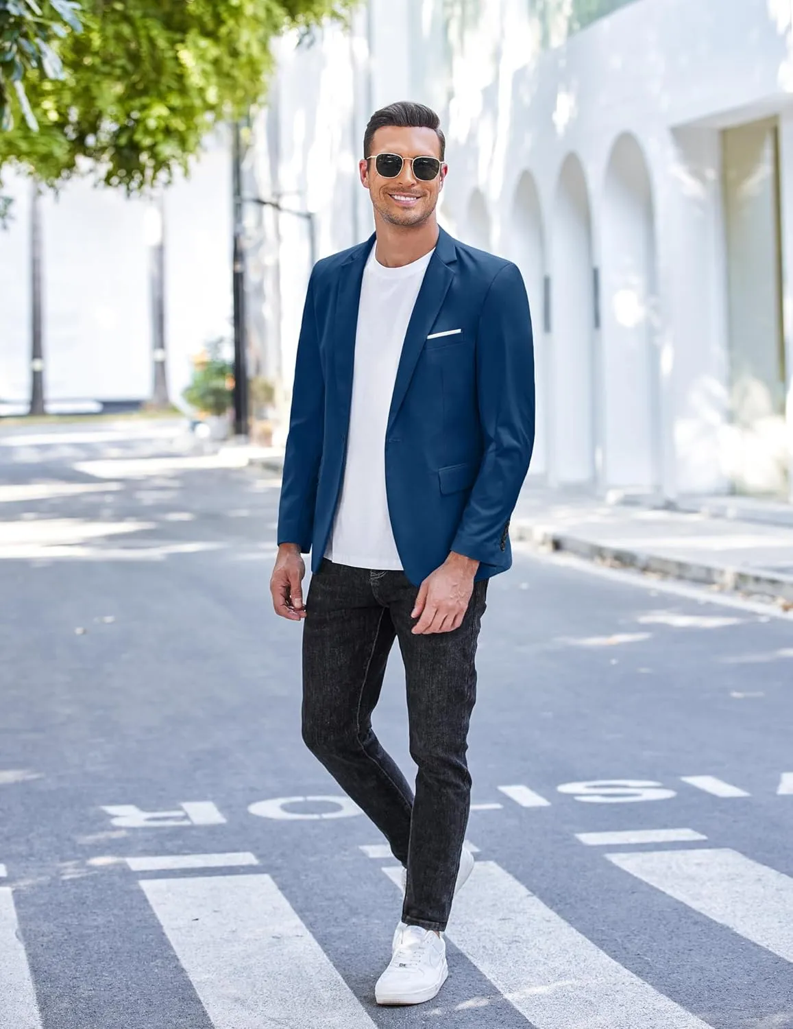 COOFANDY Men's Slim Fit Casual Blazers Lightweight Sport Coats One Button Suit Jackets