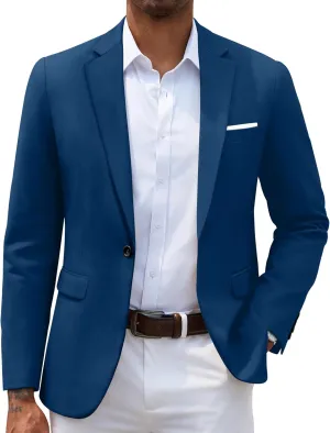 COOFANDY Men's Slim Fit Casual Blazers Lightweight Sport Coats One Button Suit Jackets