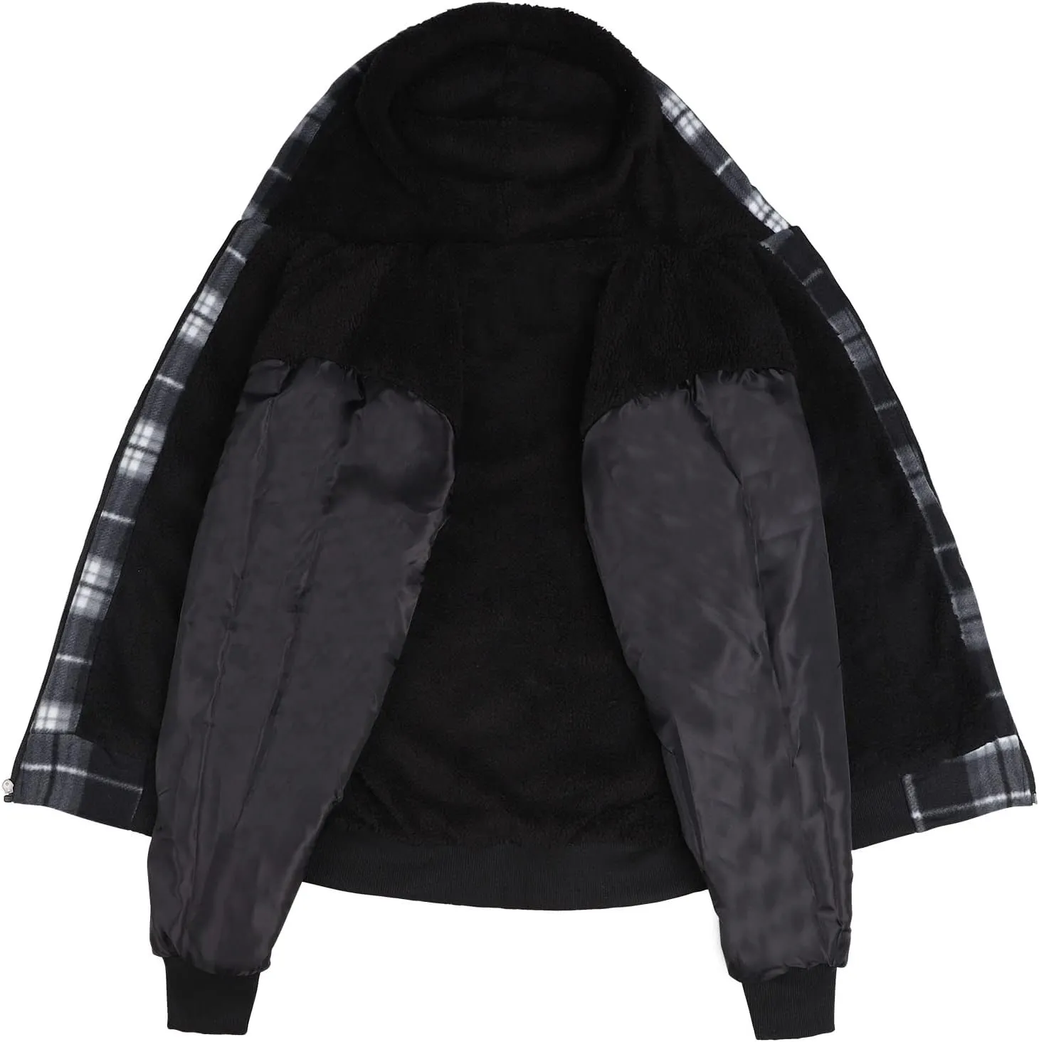 Gary Com Heavyweight Sherpa Hoodies for Men, Thick Fleece Lined Full Zip Up Winter Warm Sweatshirts Work Jackets