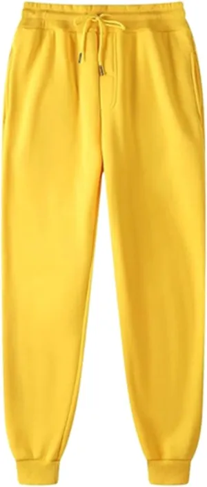 Joggers for Men Casual Solid Fleece Sweatpants Baggy Elastic Waist Workout Track Pants Stretch Sport Trousers