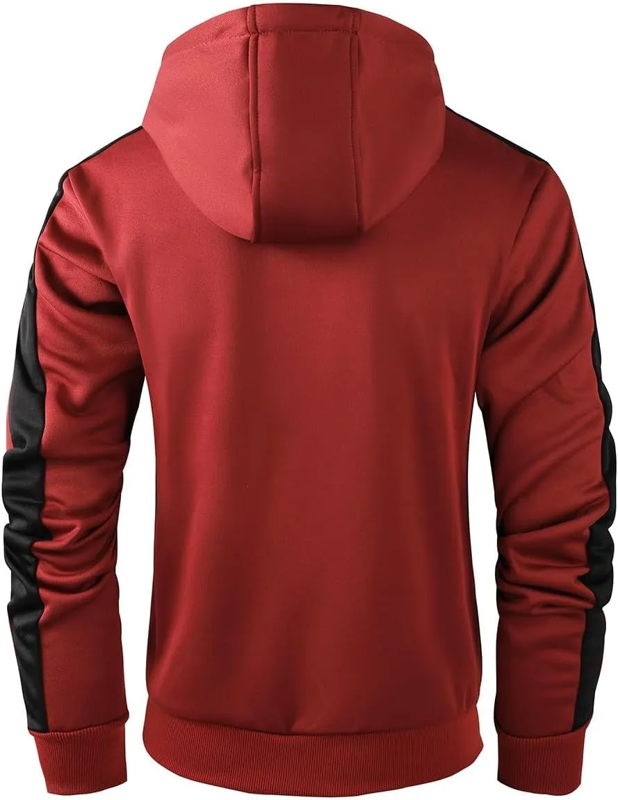 OHSNMAKSL Hoodies for Men sherpa Warm Fleece Hoodie Jacket Sweatshirt Full Zip Sport Workout Coats