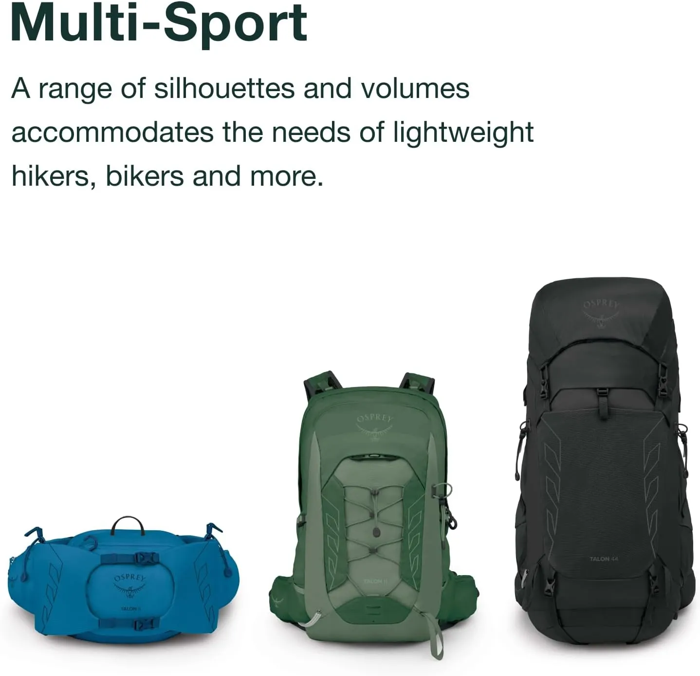 Osprey Talon 22L Men's Lightweight Hiking Backpack with Hipbelt, Scoria Blue/Night Shift