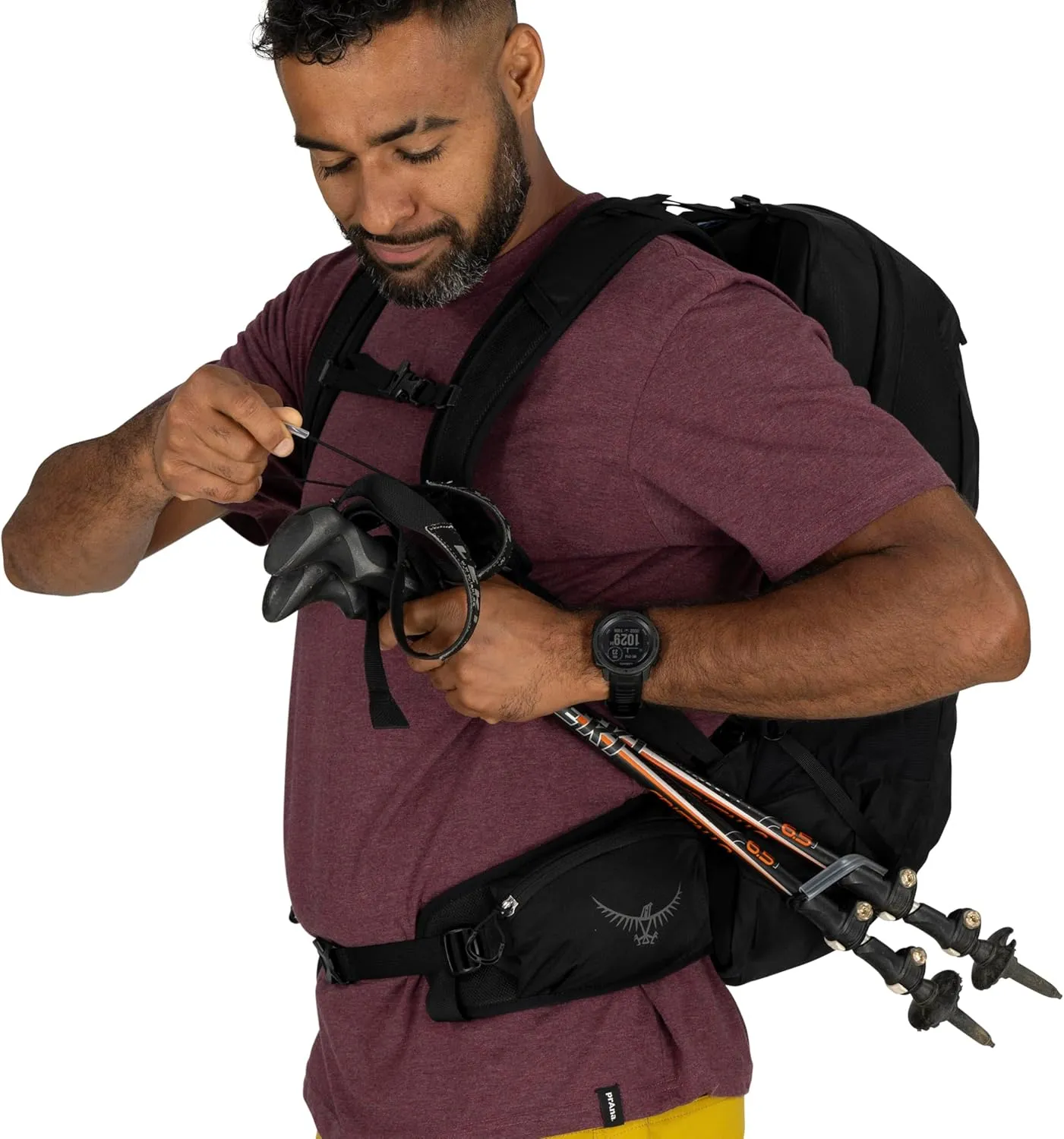 Osprey Talon 22L Men's Lightweight Hiking Backpack with Hipbelt, Scoria Blue/Night Shift