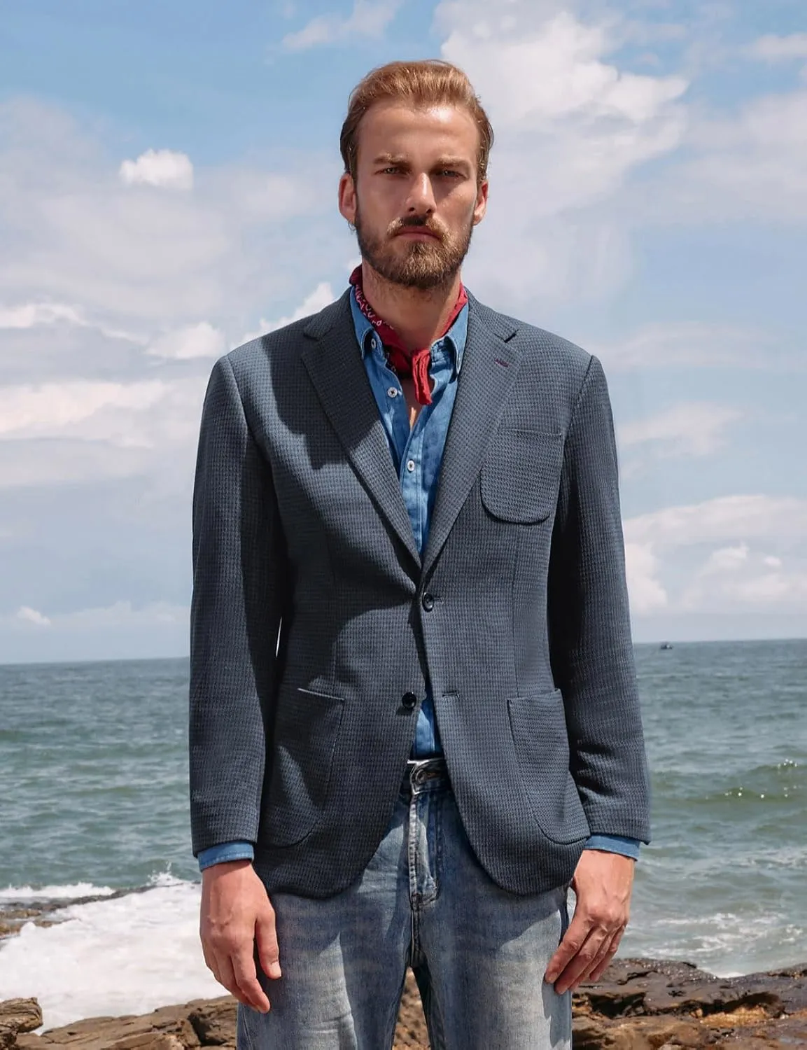 PJ PAUL JONES Mens Casual Sport Coat Blazer Two Buttons Lightweight Business Jackets