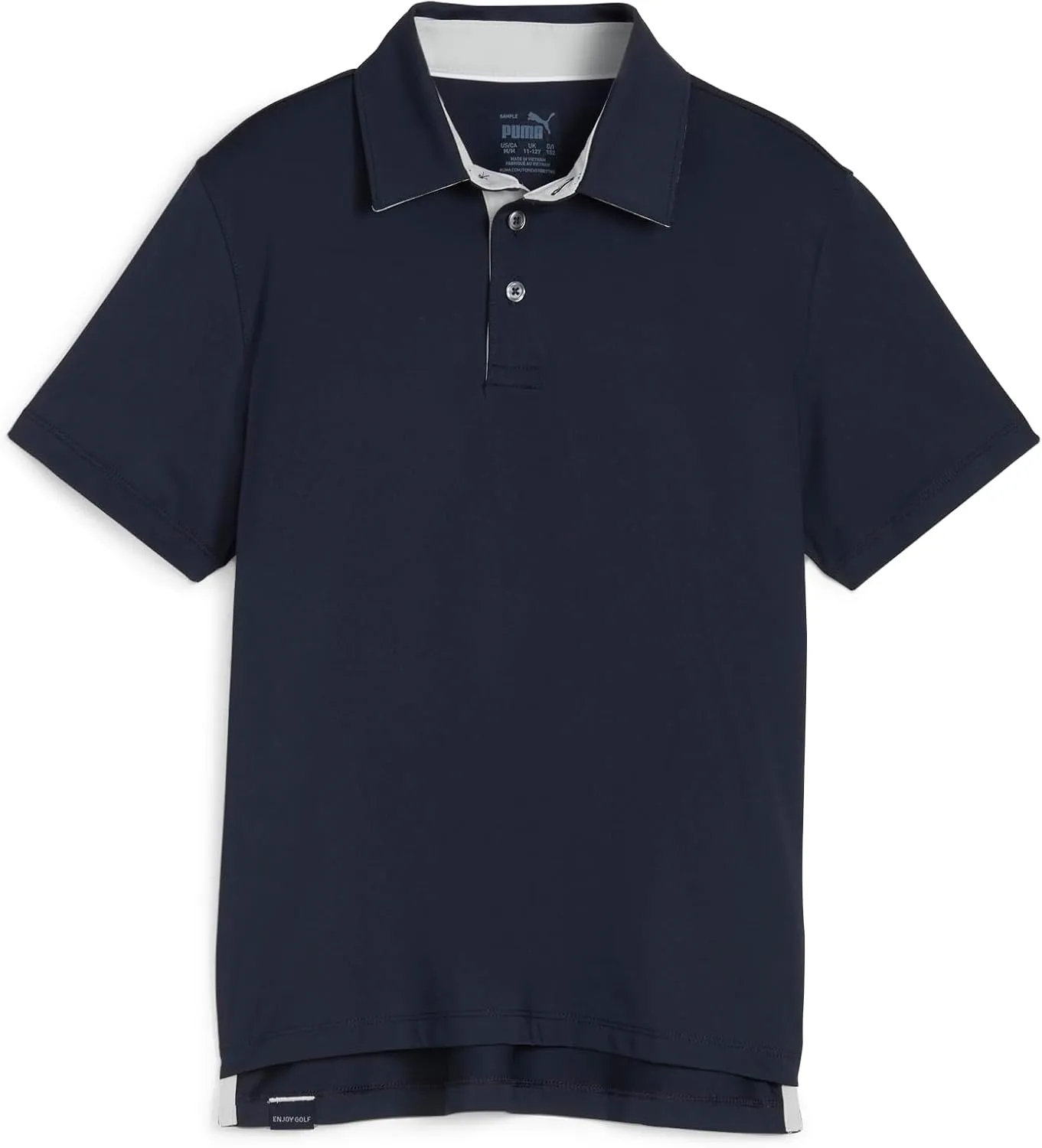 PUMA Mattr Brigade Polo Boys, Deep Navy-Ash Gray, XL