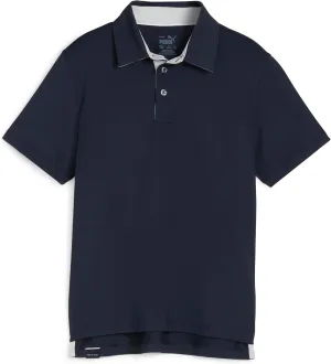 PUMA Mattr Brigade Polo Boys, Deep Navy-Ash Gray, XL