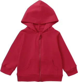 ROMPERINBOX Baby Hoodie for Boy Girl, Full Zip-up Lightweight Thin Jackets Coat Sweatshirts 0-24 Months