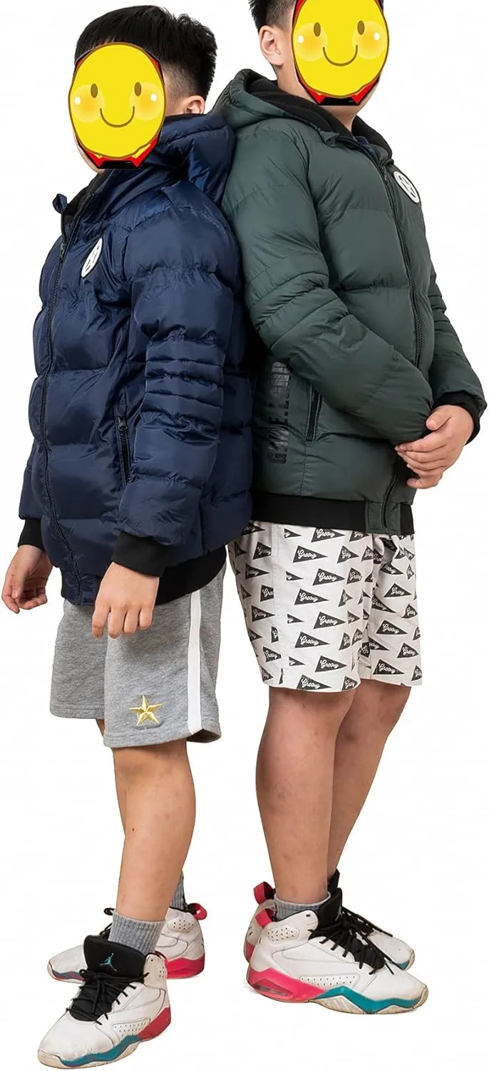 SNOW DREAMS Boys Spring Winter Coat Waterproof Puffer Fall Jacket Hooded Warm for Kids Outerwear Parka