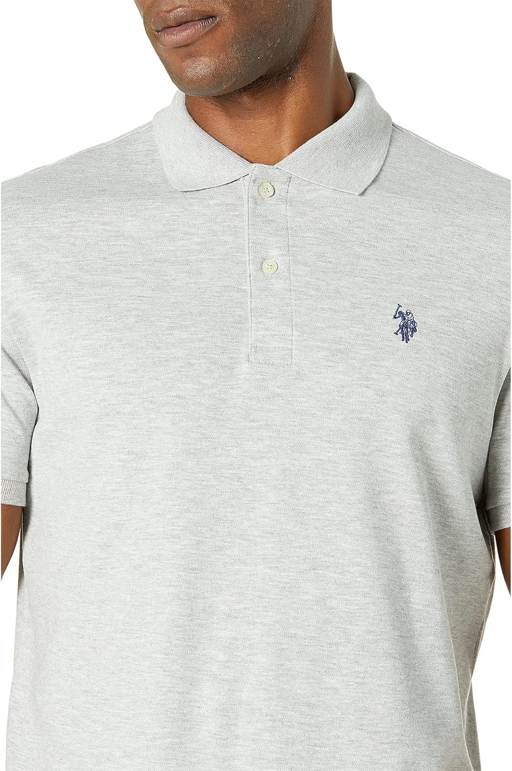 U.S. Polo Assn. Men's Solid Short Sleeve Interlock Polo Shirt, Golf Shirts for Men, Business Casual Polos