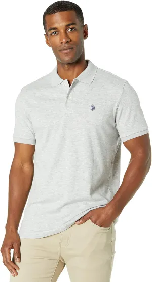 U.S. Polo Assn. Men's Solid Short Sleeve Interlock Polo Shirt, Golf Shirts for Men, Business Casual Polos