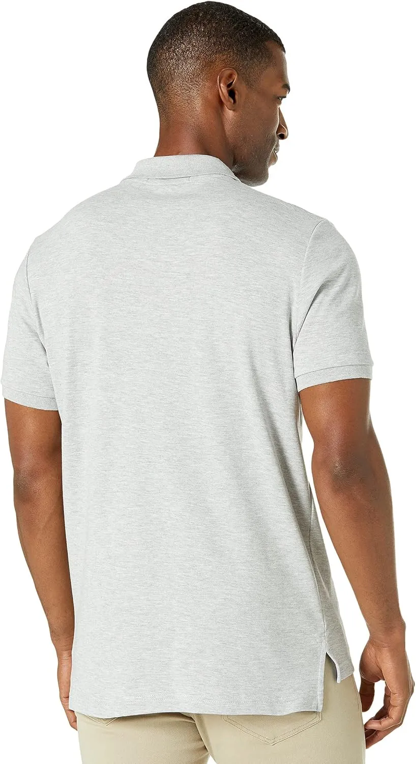 U.S. Polo Assn. Men's Solid Short Sleeve Interlock Polo Shirt, Golf Shirts for Men, Business Casual Polos