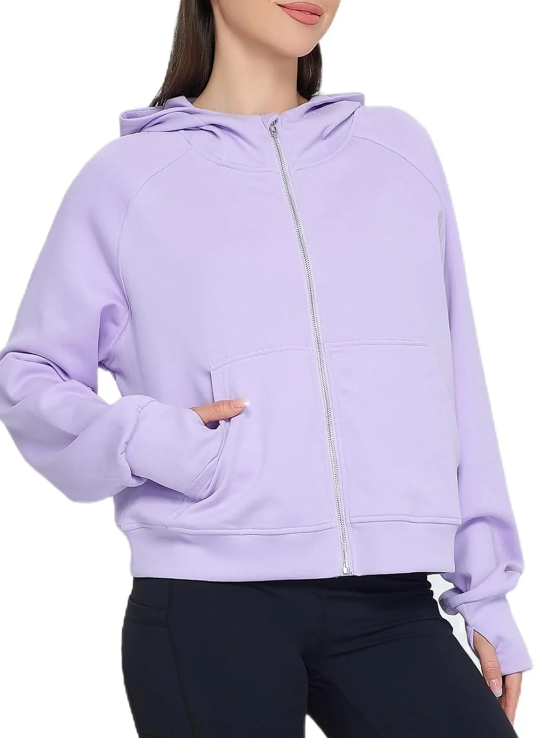 Womens Zip Up Coat Hooded Shirts Full Zip Jackets Sport Coat Spring Tops Fashion Outfits