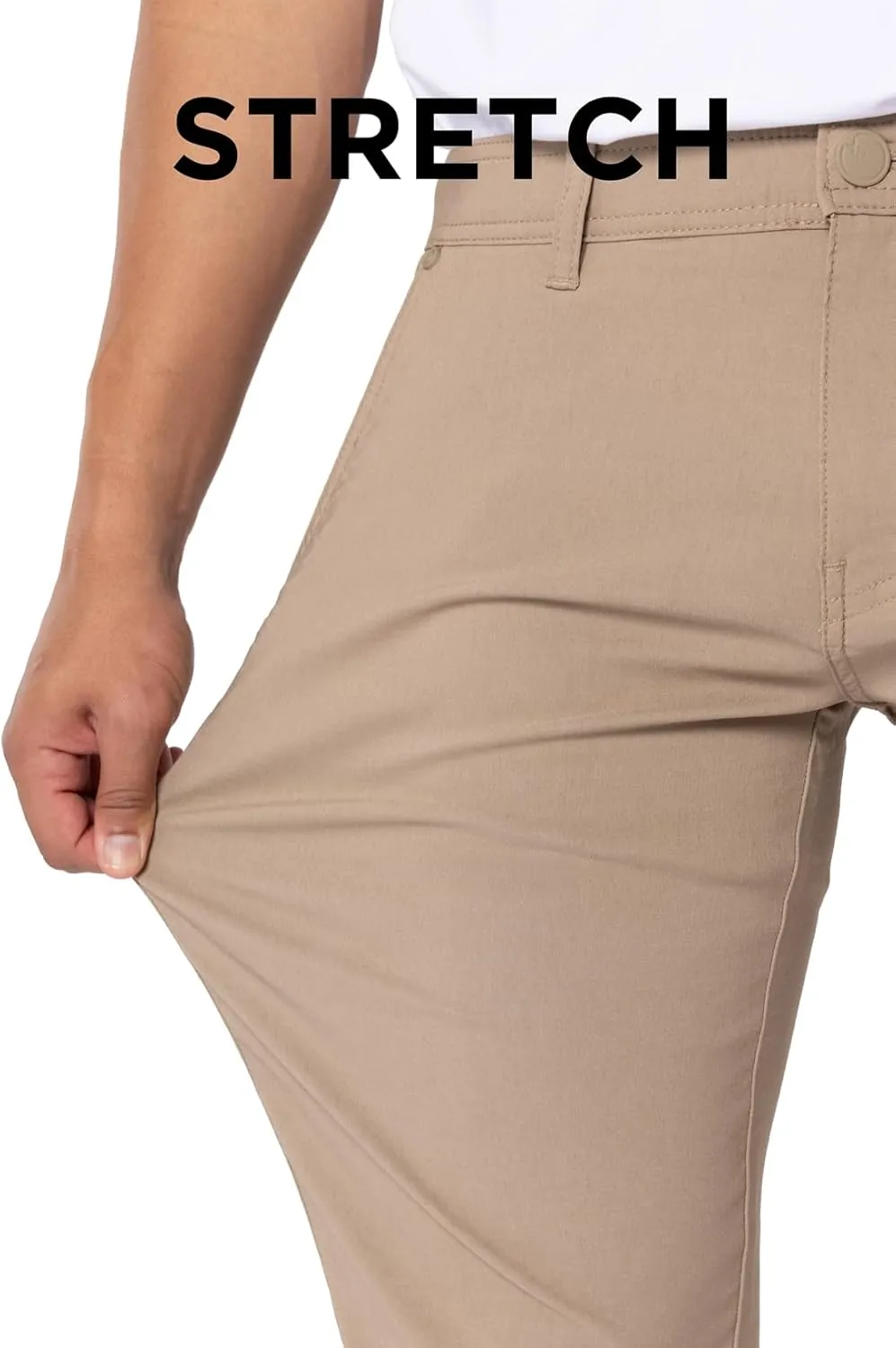 X RAY Stretch Slim Fit Golf Pants Men with Pockets - Tapered Lightweight Mens Golf Pants (Available in 30-38)