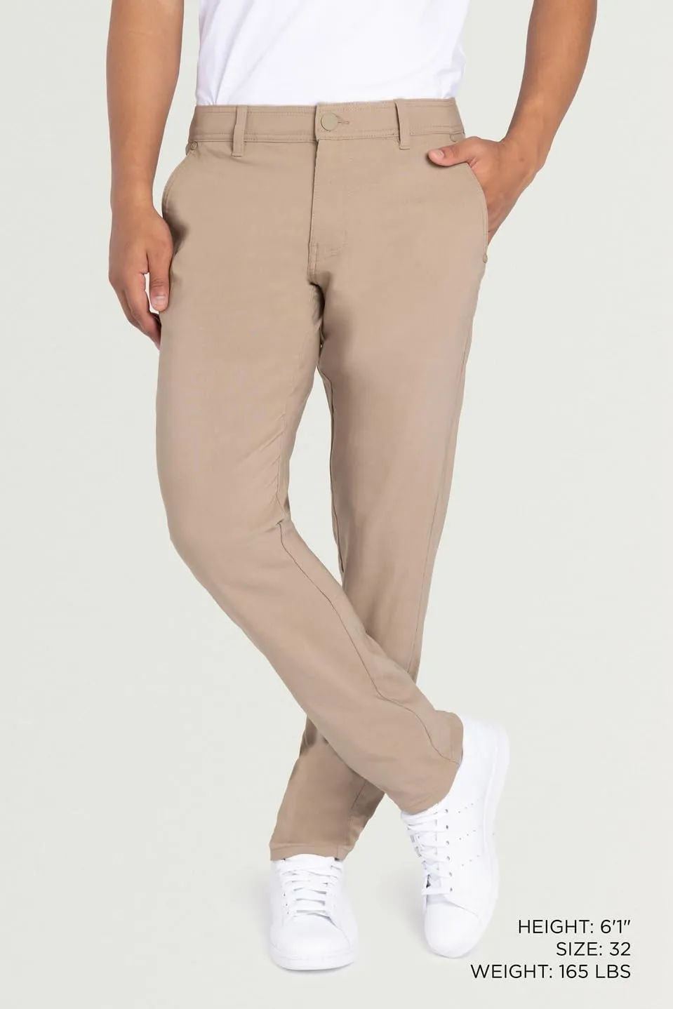 X RAY Stretch Slim Fit Golf Pants Men with Pockets - Tapered Lightweight Mens Golf Pants (Available in 30-38)