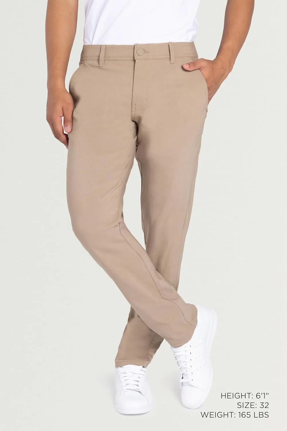 X RAY Stretch Slim Fit Golf Pants Men with Pockets - Tapered Lightweight Mens Golf Pants (Available in 30-38)